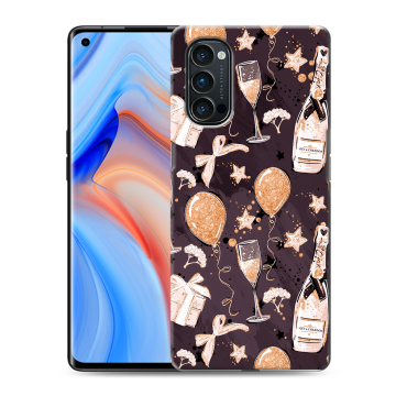 Силиконовый чехол на OPPO Reno4 Pro с принтом Новый год Силиконовый чехол на OPPO Reno4 Pro с принтом Новый год