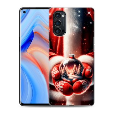 Силиконовый чехол на OPPO Reno4 Pro с принтом Новый год Силиконовый чехол на OPPO Reno4 Pro с принтом Новый год