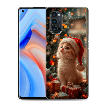 Силиконовый чехол на OPPO Reno4 Pro с принтом Новый год Силиконовый чехол на OPPO Reno4 Pro с принтом Новый год