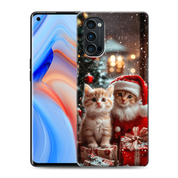 Силиконовый чехол на OPPO Reno4 Pro с принтом Новый год Силиконовый чехол на OPPO Reno4 Pro с принтом Новый год