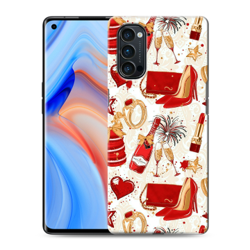Силиконовый чехол на OPPO Reno4 Pro с принтом Новый год Силиконовый чехол на OPPO Reno4 Pro с принтом Новый год