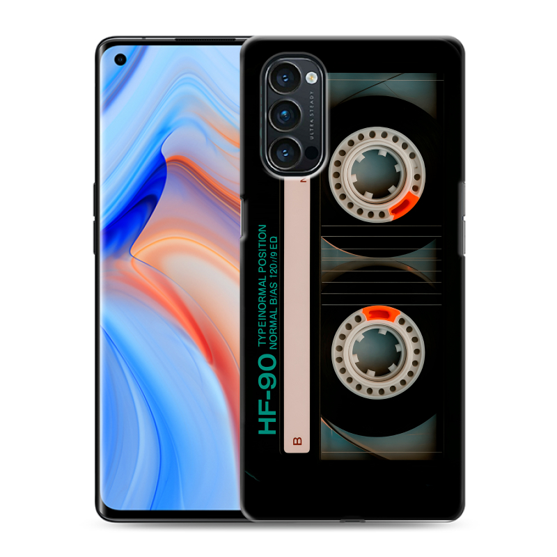 Силиконовый противоударный чехол на OPPO Reno4 Pro с принтом Кассета Силиконовый противоударный чехол на OPPO Reno4 Pro с принтом Кассета