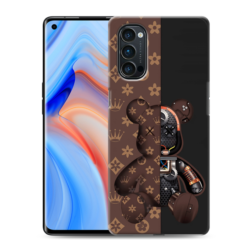 Силиконовый противоударный чехол на OPPO Reno4 Pro с принтом Луи робот Силиконовый противоударный чехол на OPPO Reno4 Pro с принтом Луи робот