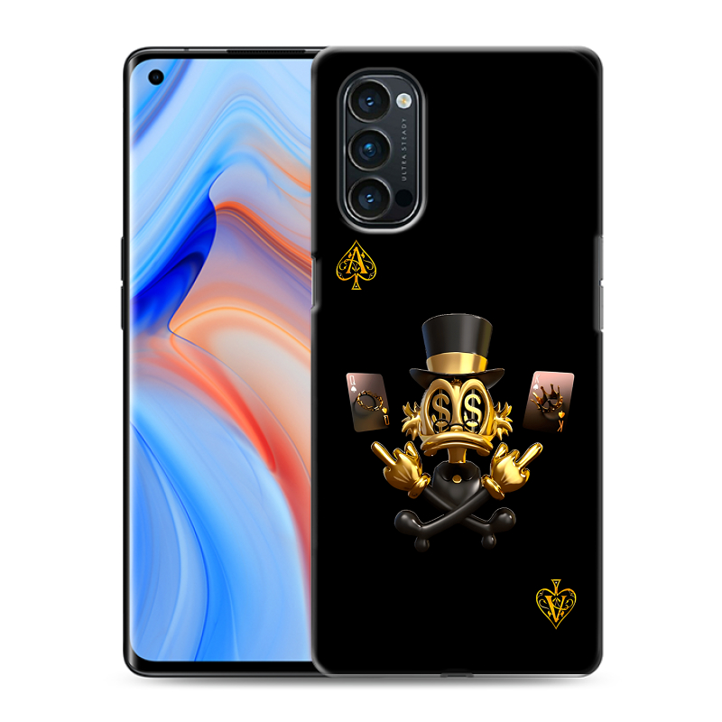 Силиконовый чехол на OPPO Reno4 Pro с принтом Золотой скрудж макдак Силиконовый чехол на OPPO Reno4 Pro с принтом Золотой скрудж макдак