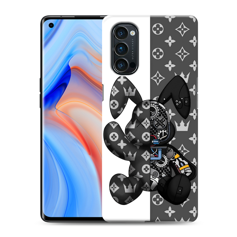 Силиконовый чехол на OPPO Reno4 Pro с принтом Луи робот Силиконовый чехол на OPPO Reno4 Pro с принтом Луи робот