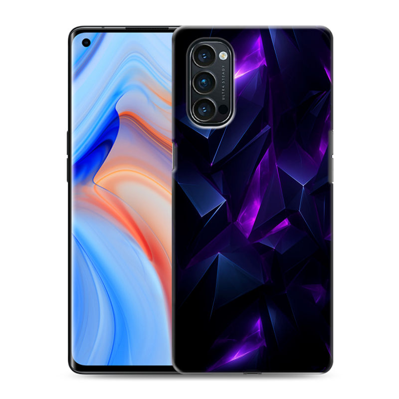 Пластиковый чехол на OPPO Reno4 Pro с принтом Абстракиция Пластиковый чехол на OPPO Reno4 Pro с принтом Абстракиция