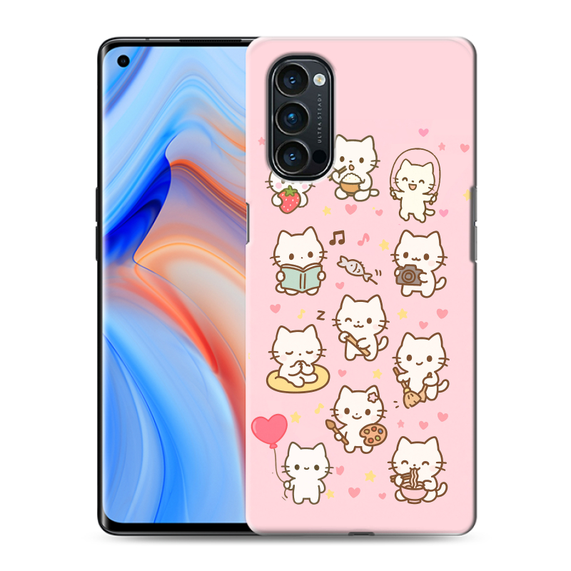 Силиконовый чехол на OPPO Reno4 Pro с принтом Hello Kitty Хелоу Кити Силиконовый чехол на OPPO Reno4 Pro с принтом Hello Kitty Хелоу Кити