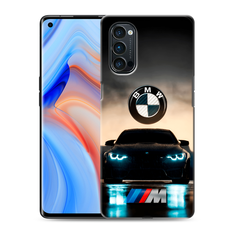 Силиконовый чехол на OPPO Reno4 Pro с принтом БМВ BMW Силиконовый чехол на OPPO Reno4 Pro с принтом БМВ BMW
