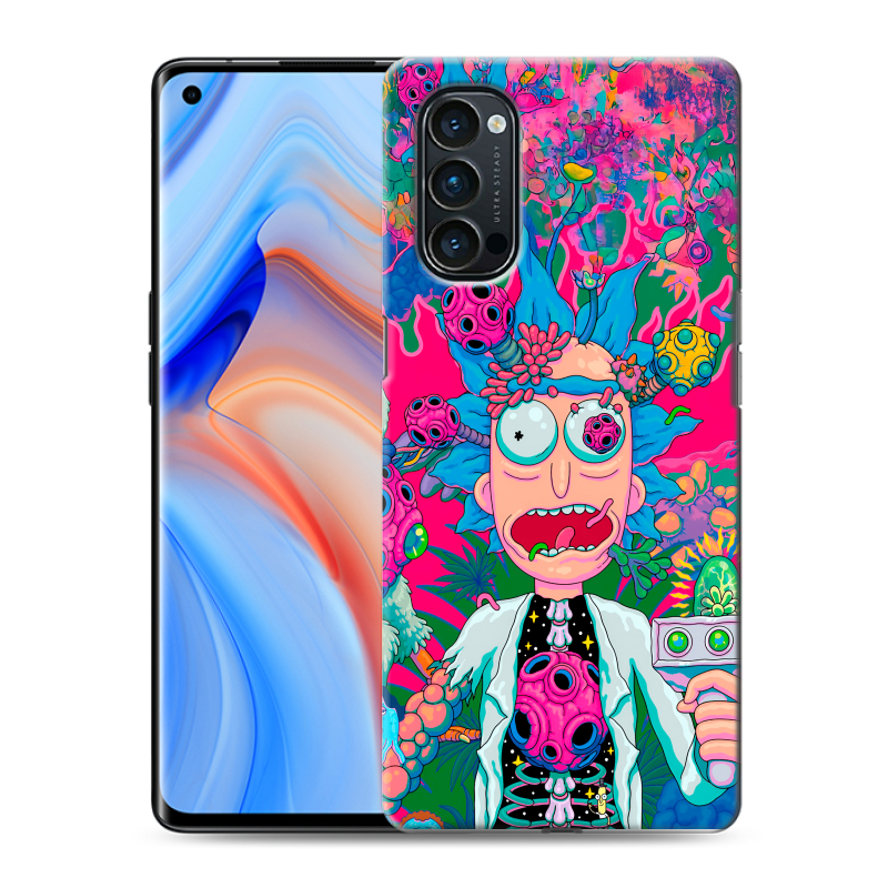 Пластиковый чехол на OPPO Reno4 Pro с принтом Рик и Морти Rick Morty Пластиковый чехол на OPPO Reno4 Pro с принтом Рик и Морти Rick Morty