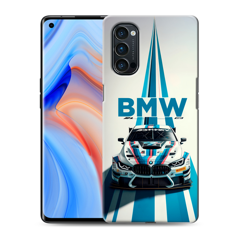 Силиконовый чехол на OPPO Reno4 Pro с принтом БМВ BMW Силиконовый чехол на OPPO Reno4 Pro с принтом БМВ BMW