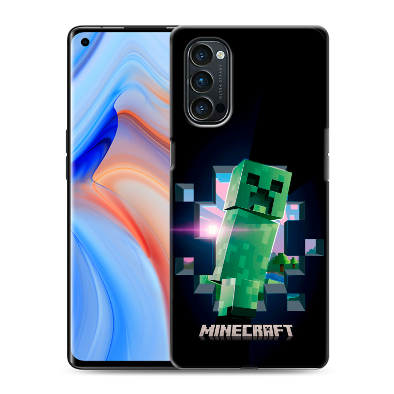 Силиконовый чехол на OPPO Reno4 Pro с принтом Майнкрафт Minecraft Силиконовый чехол на OPPO Reno4 Pro с принтом Майнкрафт Minecraft