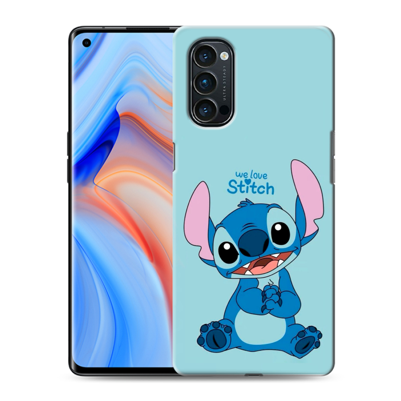 Пластиковый чехол на OPPO Reno4 Pro с принтом Лило и Стич Пластиковый чехол на OPPO Reno4 Pro с принтом Лило и Стич