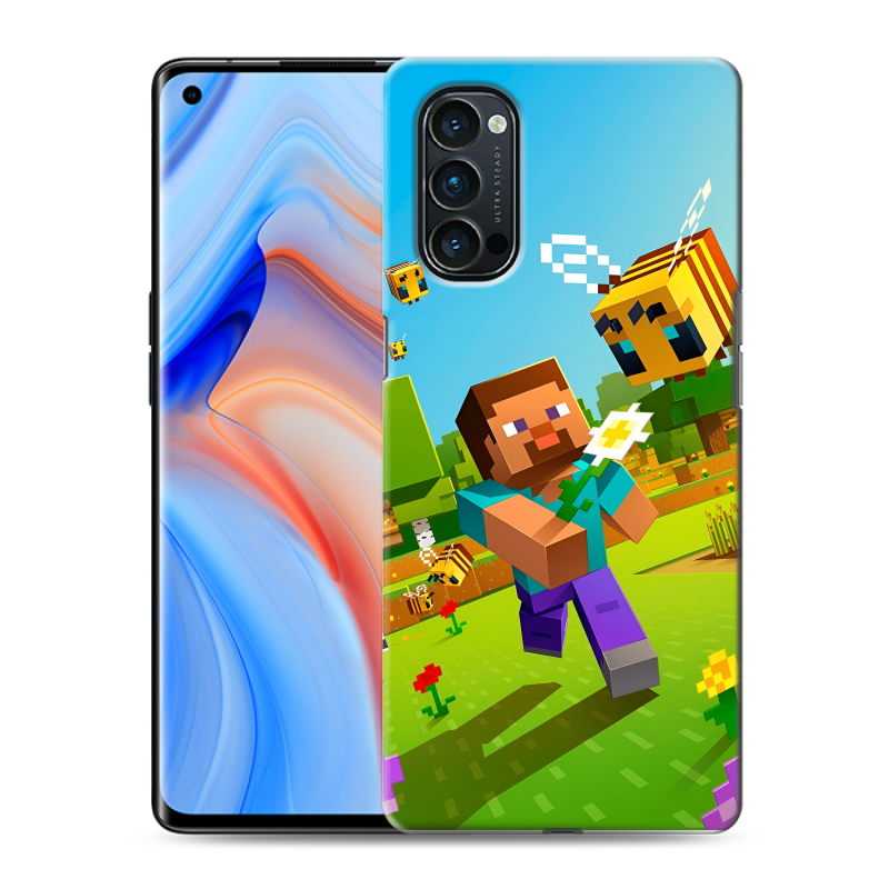 Пластиковый чехол на OPPO Reno4 Pro с принтом Майнкрафт Minecraft Пластиковый чехол на OPPO Reno4 Pro с принтом Майнкрафт Minecraft