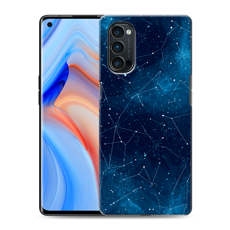 Пластиковый чехол на OPPO Reno4 Pro с принтом Космос звезды Пластиковый чехол на OPPO Reno4 Pro с принтом Космос звезды