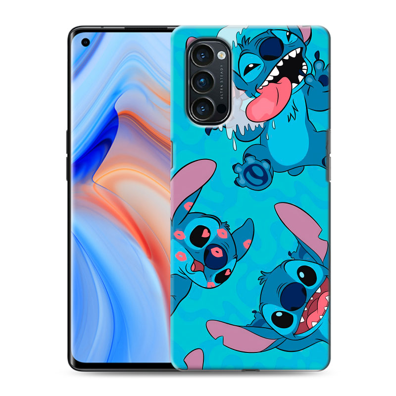 Силиконовый чехол на OPPO Reno4 Pro с принтом Лило и Стич Силиконовый чехол на OPPO Reno4 Pro с принтом Лило и Стич