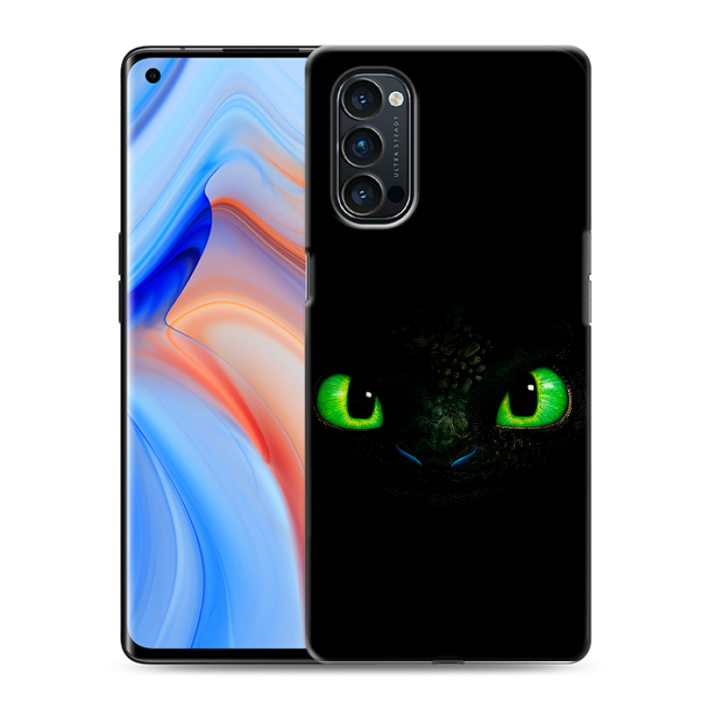 Пластиковый чехол на OPPO Reno4 Pro с принтом Как приручить дракона Пластиковый чехол на OPPO Reno4 Pro с принтом Как приручить дракона