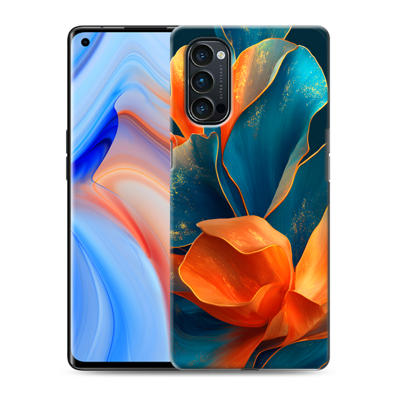 Пластиковый чехол на OPPO Reno4 Pro с принтом Цветы Пластиковый чехол на OPPO Reno4 Pro с принтом Цветы