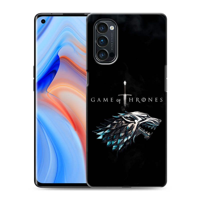 Силиконовый противоударный чехол на OPPO Reno4 Pro с принтом Игра Престолов Game Thrones Силиконовый противоударный чехол на OPPO Reno4 Pro с принтом Игра Престолов Game Thrones