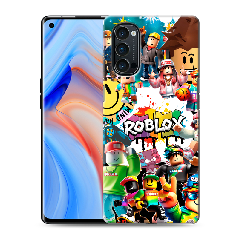 Пластиковый чехол на OPPO Reno4 Pro с принтом Roblox Роблокс Пластиковый чехол на OPPO Reno4 Pro с принтом Roblox Роблокс