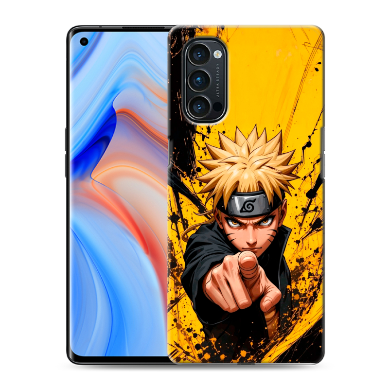 Силиконовый противоударный чехол на OPPO Reno4 Pro с принтом Naruto Наруто Силиконовый противоударный чехол на OPPO Reno4 Pro с принтом Naruto Наруто