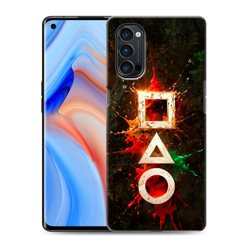 Силиконовый противоударный чехол на OPPO Reno4 Pro с принтом Squid Game Игра кальмара Силиконовый противоударный чехол на OPPO Reno4 Pro с принтом Squid Game Игра кальмара