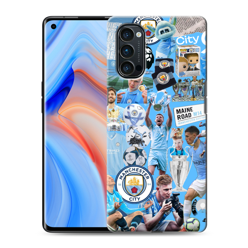 Силиконовый чехол на OPPO Reno4 Pro с принтом Man City Манчестер Сити Силиконовый чехол на OPPO Reno4 Pro с принтом Man City Манчестер Сити