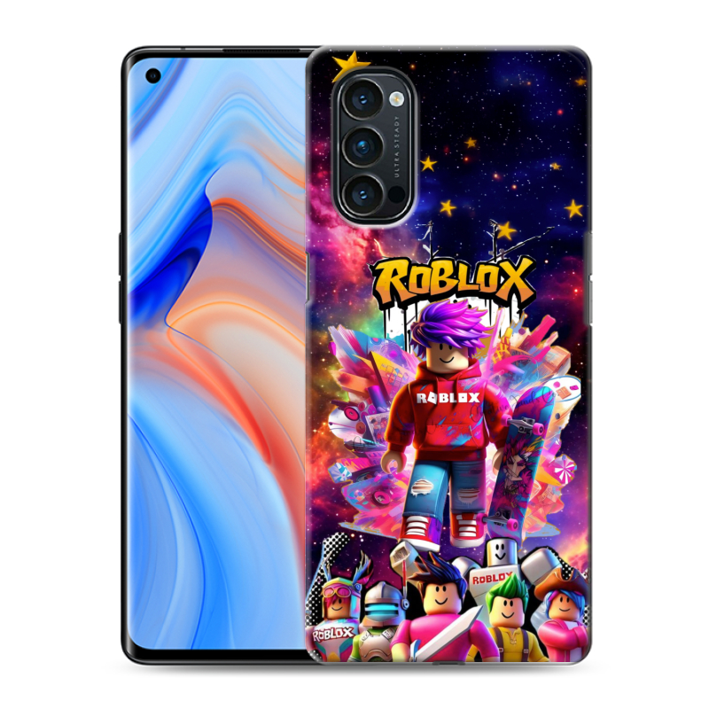 Силиконовый чехол на OPPO Reno4 Pro с принтом Roblox Роблокс Силиконовый чехол на OPPO Reno4 Pro с принтом Roblox Роблокс