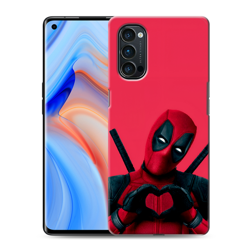 Силиконовый противоударный чехол на OPPO Reno4 Pro с принтом Дедпул Deadpool Силиконовый противоударный чехол на OPPO Reno4 Pro с принтом Дедпул Deadpool