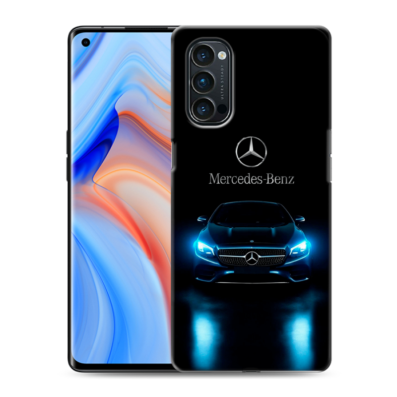 Силиконовый чехол на OPPO Reno4 Pro с принтом Mercedes Мерседес Силиконовый чехол на OPPO Reno4 Pro с принтом Mercedes Мерседес