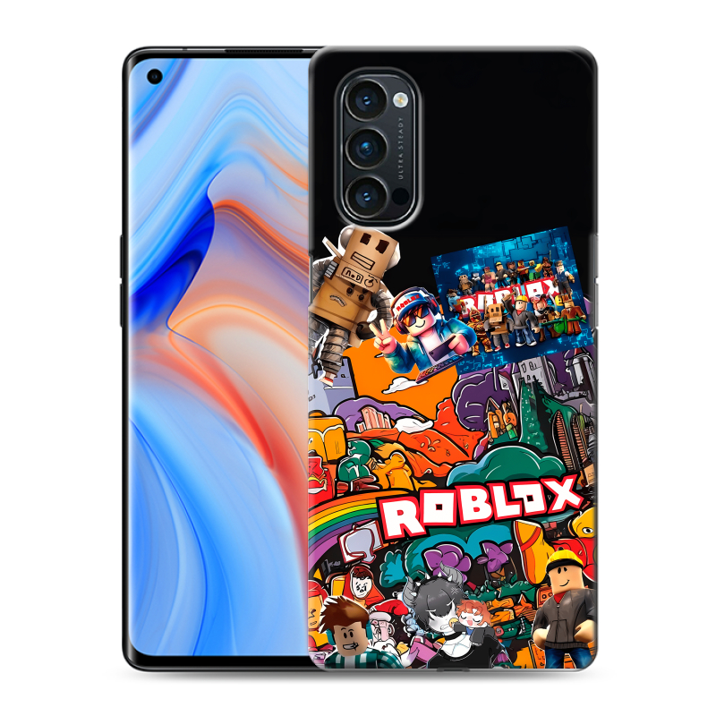 Пластиковый чехол на OPPO Reno4 Pro с принтом Roblox Роблокс Пластиковый чехол на OPPO Reno4 Pro с принтом Roblox Роблокс