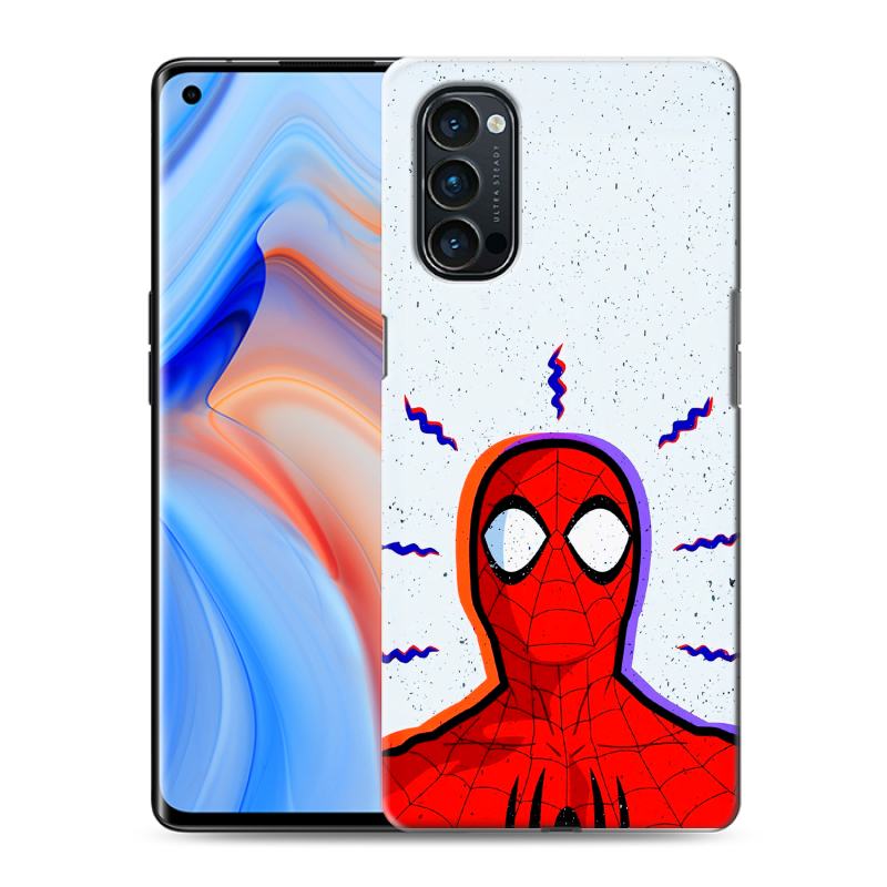 Силиконовый чехол на OPPO Reno4 Pro с принтом Spiderman Человек паук Силиконовый чехол на OPPO Reno4 Pro с принтом Spiderman Человек паук