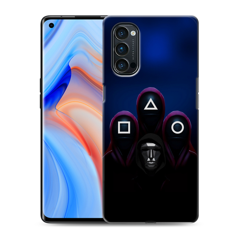 Силиконовый чехол на OPPO Reno4 Pro с принтом Игра Кальмара Силиконовый чехол на OPPO Reno4 Pro с принтом Игра Кальмара