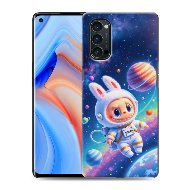 Пластиковый чехол на OPPO Reno4 Pro с принтом Labubu Лабубу Пластиковый чехол на OPPO Reno4 Pro с принтом Labubu Лабубу