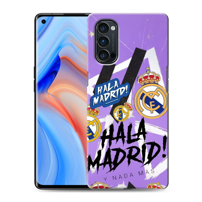Силиконовый противоударный чехол на OPPO Reno4 Pro с принтом Real Madrid Реал Мадрид Силиконовый противоударный чехол на OPPO Reno4 Pro с принтом Real Madrid Реал Мадрид