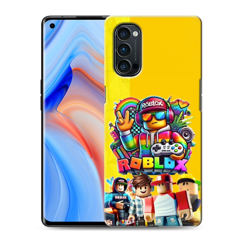 Силиконовый чехол на OPPO Reno4 Pro с принтом Roblox Роблокс Силиконовый чехол на OPPO Reno4 Pro с принтом Roblox Роблокс