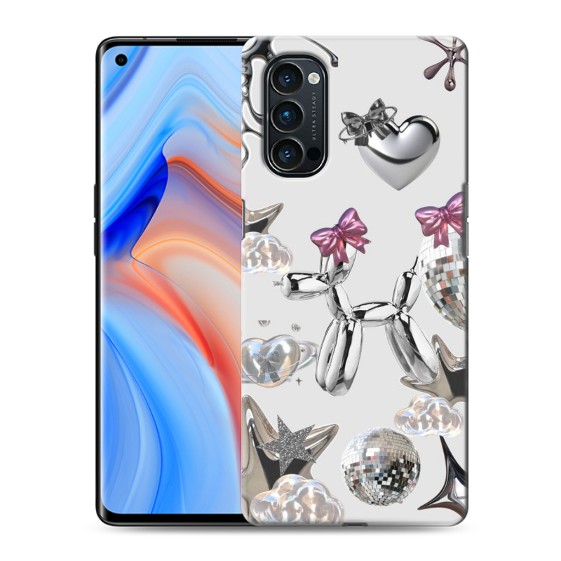 Пластиковый чехол на OPPO Reno4 Pro с принтом Y2K Пластиковый чехол на OPPO Reno4 Pro с принтом Y2K