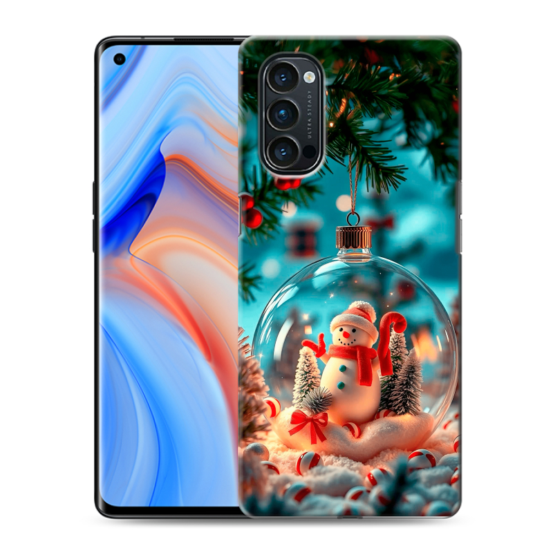 Силиконовый чехол на OPPO Reno4 Pro с принтом Новый год Силиконовый чехол на OPPO Reno4 Pro с принтом Новый год