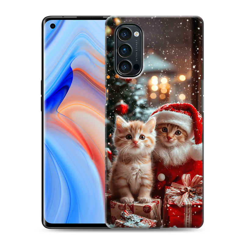 Силиконовый чехол на OPPO Reno4 Pro с принтом Новый год Силиконовый чехол на OPPO Reno4 Pro с принтом Новый год