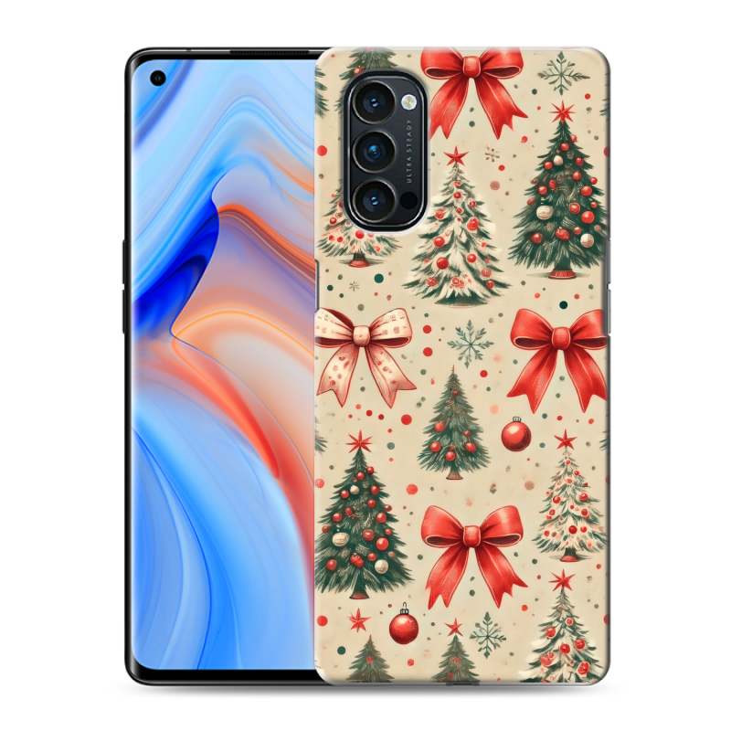 Пластиковый чехол на OPPO Reno4 Pro с принтом Новый год Пластиковый чехол на OPPO Reno4 Pro с принтом Новый год