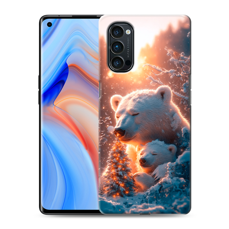Пластиковый чехол на OPPO Reno4 Pro с принтом Новый год Пластиковый чехол на OPPO Reno4 Pro с принтом Новый год