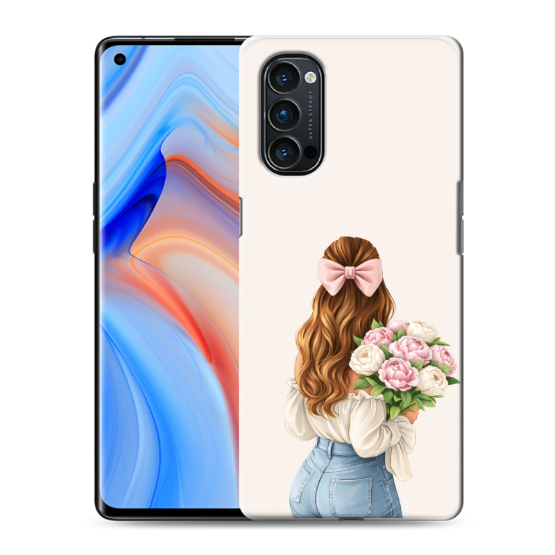 Пластиковый чехол на OPPO Reno4 Pro с принтом женский Пластиковый чехол на OPPO Reno4 Pro с принтом женский