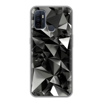 Силиконовый чехол на OPPO A53 с принтом Черные кристаллы Силиконовый чехол на OPPO A53 с принтом Черные кристаллы