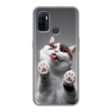 Силиконовый чехол на OPPO A53 с принтом Коты Силиконовый чехол на OPPO A53 с принтом Коты