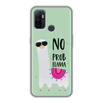 Силиконовый чехол на OPPO A53 с принтом Лама Силиконовый чехол на OPPO A53 с принтом Лама