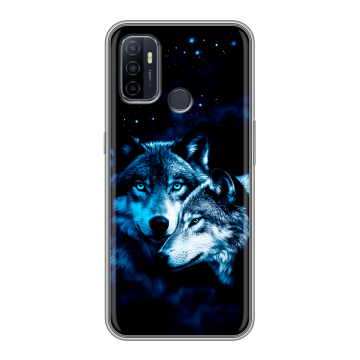 Силиконовый чехол на OPPO A53 с принтом Волки Силиконовый чехол на OPPO A53 с принтом Волки