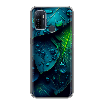 Силиконовый чехол на OPPO A53 с принтом Листья Силиконовый чехол на OPPO A53 с принтом Листья
