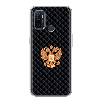 Силиконовый чехол на OPPO A53 с принтом Герб России принт Силиконовый чехол на OPPO A53 с принтом Герб России принт