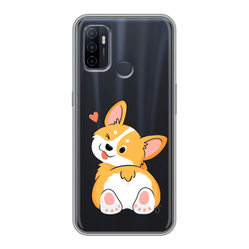 Силиконовый чехол на OPPO A53 с принтом Корги Силиконовый чехол на OPPO A53 с принтом Корги