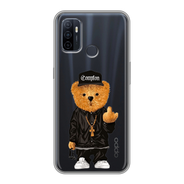 Силиконовый чехол на OPPO A53 с принтом Плюшевый медведь Силиконовый чехол на OPPO A53 с принтом Плюшевый медведь