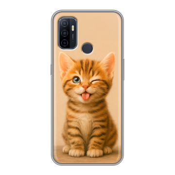 Силиконовый чехол на OPPO A53 с принтом котенок Силиконовый чехол на OPPO A53 с принтом котенок